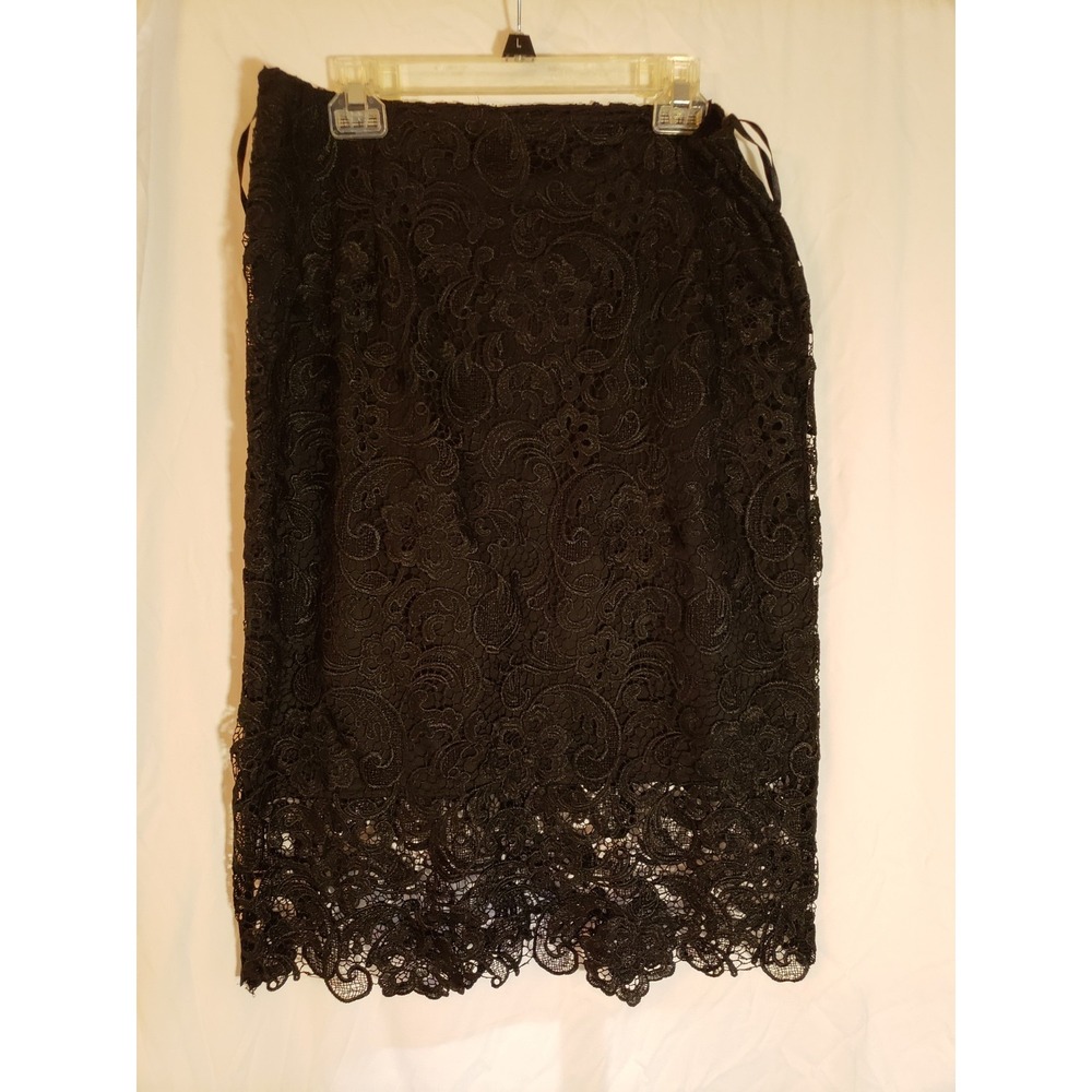 Women's After Five Black Lace Lined Skirt Size 16